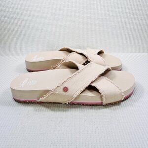 Share Vionic Boardwalk Panama Sandals Women's Size 8 Semolina Beige Slide On Com